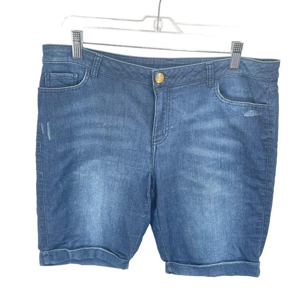 Juicy Couture Women's Light Wash Denim Bermuda Shorts Size 12